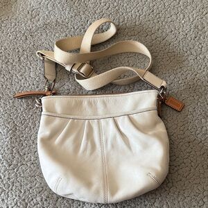 Coach Elegant White Leather Crossbody Bag